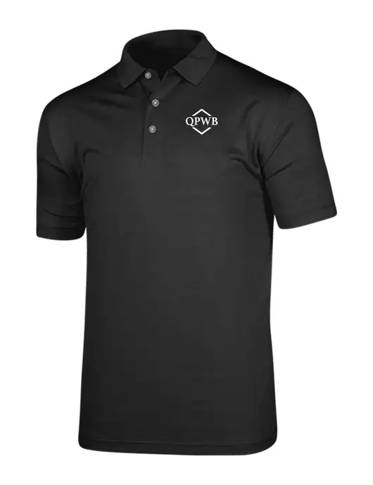 Callaway Vibrant Black Ventilated Polo w/QPWB Logo