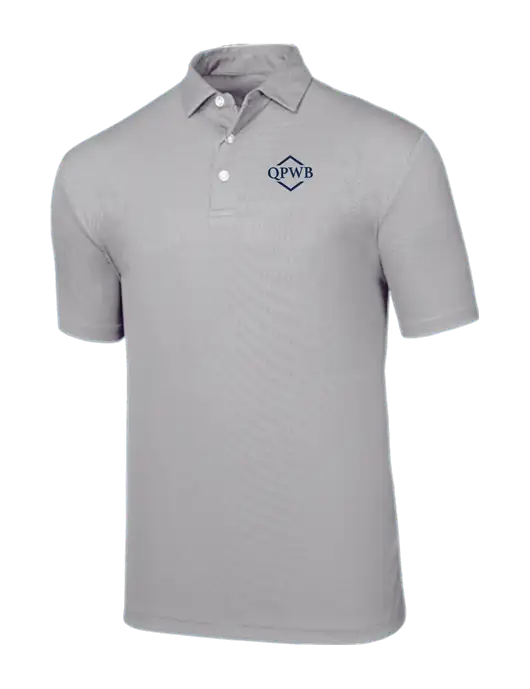Callaway Birdseye Light Grey Polo w/QPWB Logo