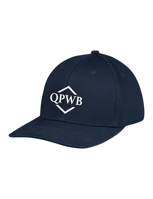Premium Modern Structured Twill Navy Snapback Cap w/QPWB Logo