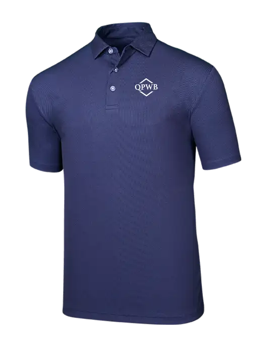 Callaway Birdseye Navy Polo w/QPWB Logo