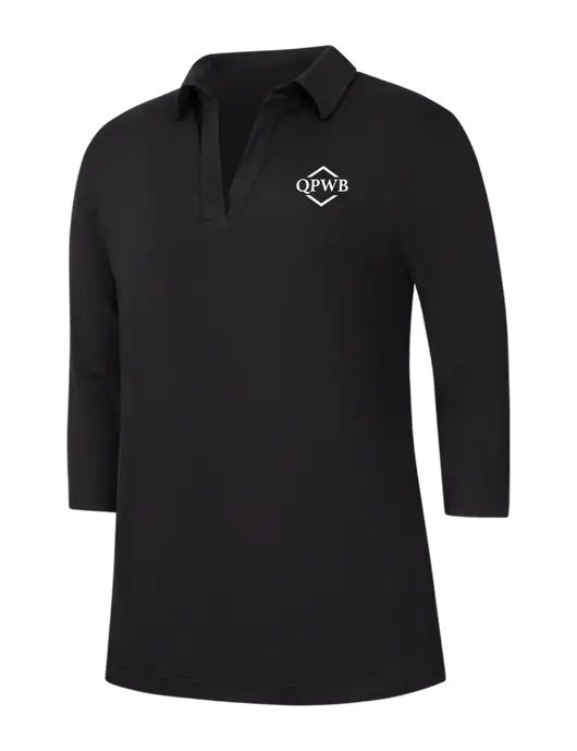 Womens Black Luxe Knit Tunic w/QPWB Logo