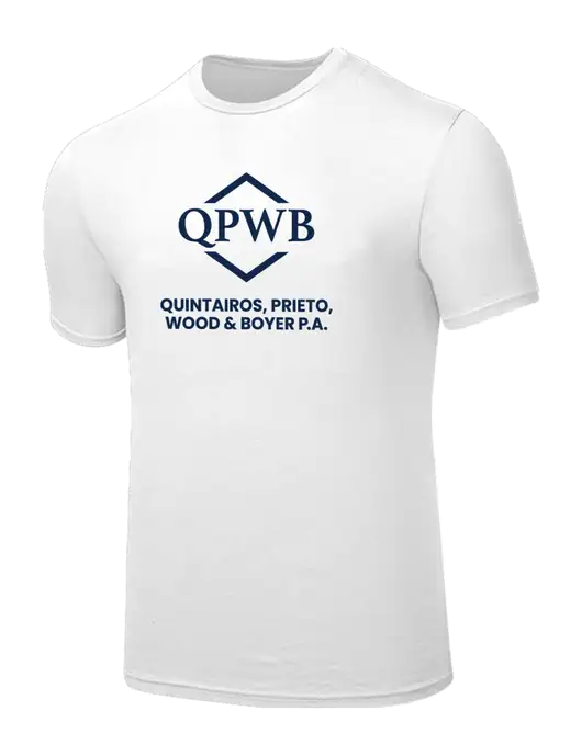 Seriously Soft White T-Shirt w/QPWB Logo
