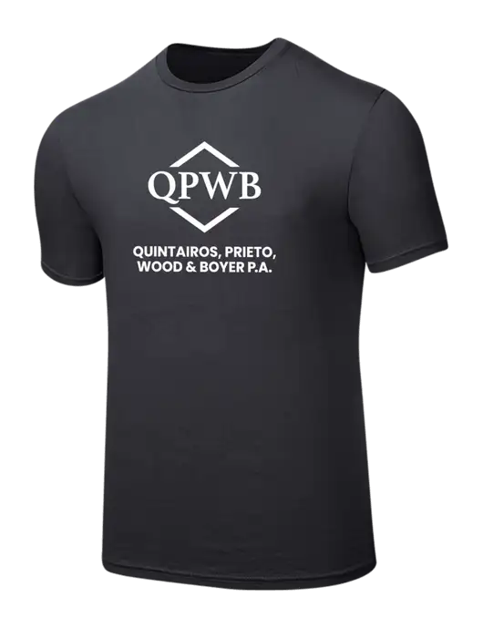 Seriously Soft Charcoal T-Shirt w/QPWB Logo