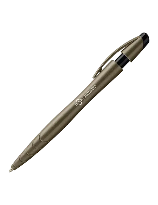 Awali Grey Metallic Pen - Black Ink w/QPWB Logo