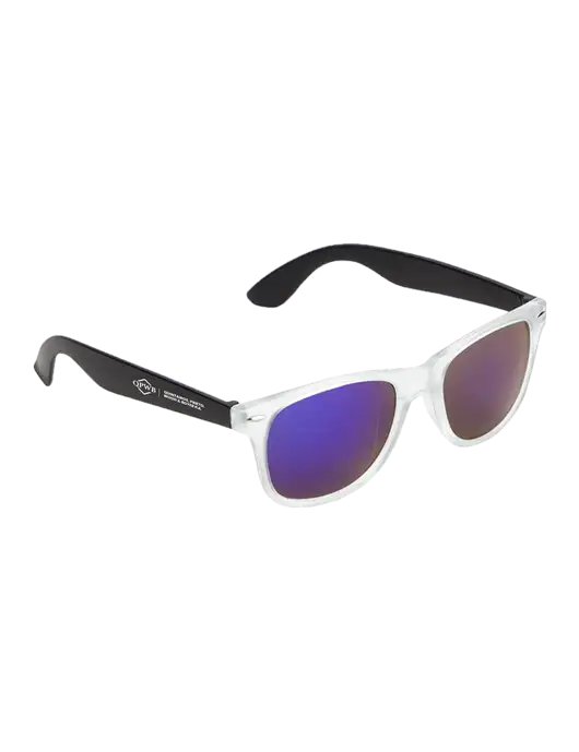 Key West Black Mirrored Sunglasses w/QPWB Logo