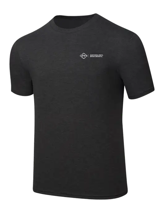 Simply Soft Black Frost 4.5oz  Poly/Combed Ring Spun Cotton T-Shirt w/QPWB Logo