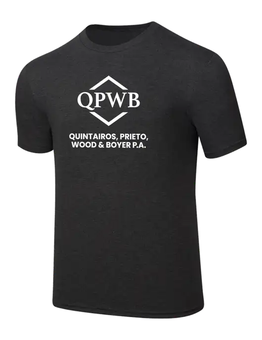 Simply Soft Black Frost 4.5oz  Poly/Combed Ring Spun Cotton T-Shirt w/QPWB Logo