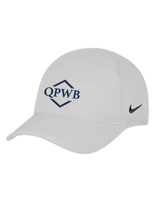 Nike White Featherlight Cap w/QPWB Logo