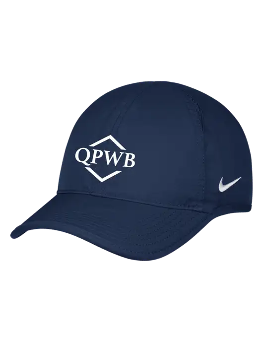 Nike Navy Featherlight Cap w/QPWB Logo