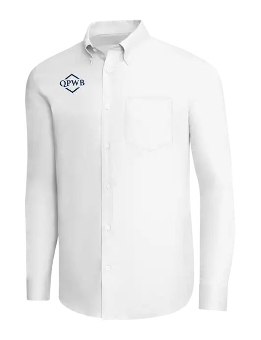 Brooks Brothers White Wrinkle-Free Stretch Pinpoint Shirt w/QPWB Logo