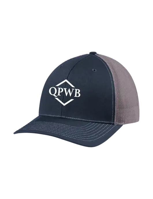 Richardson Adjustable Snapback Original 112 Trucker Cap Navy w/Charcoal Mesh w/QPWB Logo