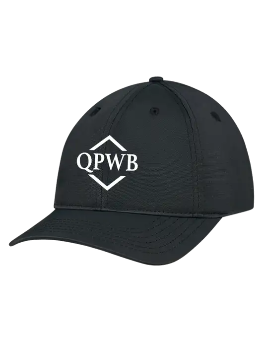 Black Nylon Twill Performance Cap w/QPWB Logo