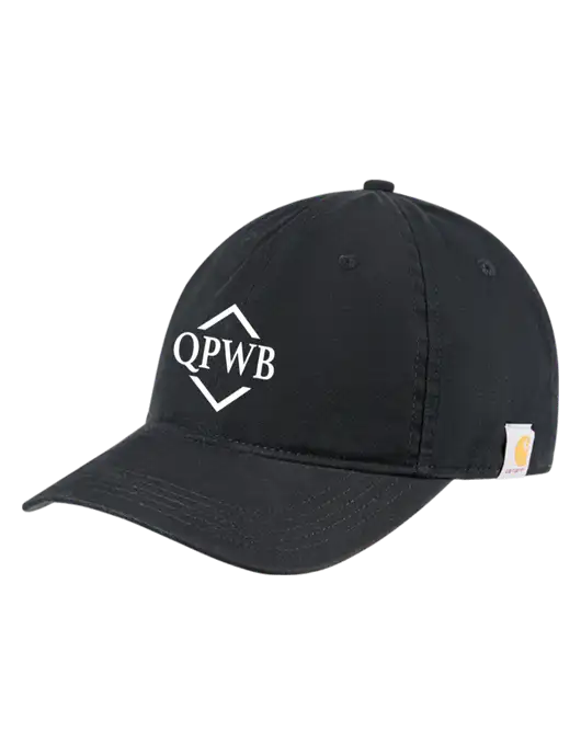 Carhartt Black Cotton Canvas Cap w/QPWB Logo