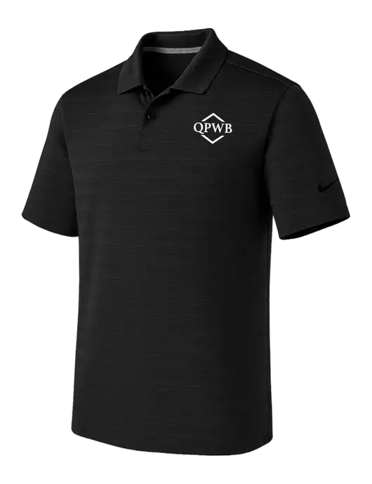 Nike Black Dri-FIT Vapor Jacquard Polo w/QPWB Logo