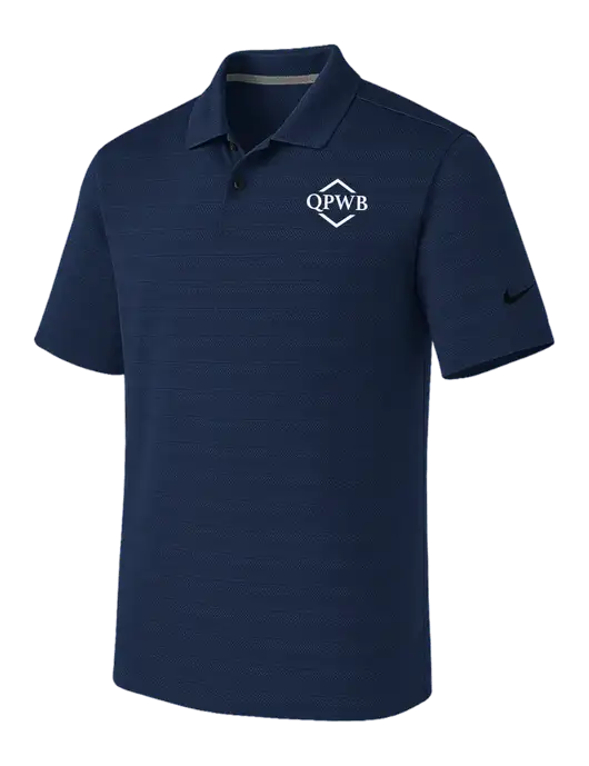 Nike Navy Dri-FIT Vapor Jacquard Polo w/QPWB Logo