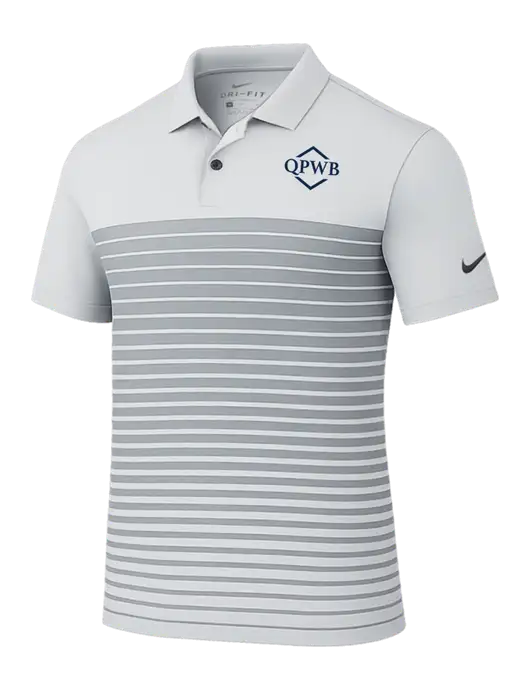 Nike Light Grey Dri-FIT Vapor Block Polo w/QPWB Logo
