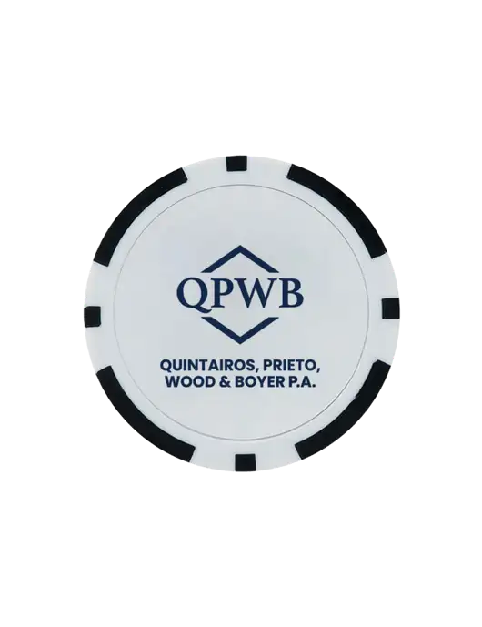 Black Poker Chip Ball Marker w/QPWB Logo