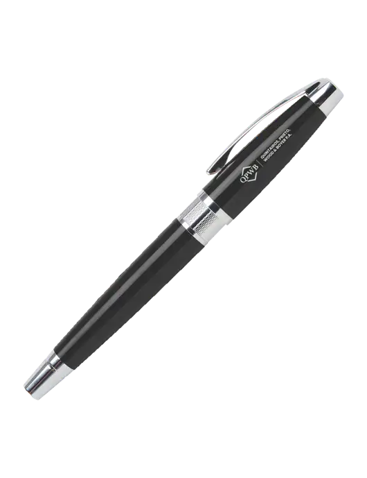 Masscotti Black Rollerball Pen - Black Ink w/QPWB Logo